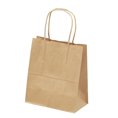 ササガワ　手提ゲバッグ 茶無地 特小 [25枚袋入]