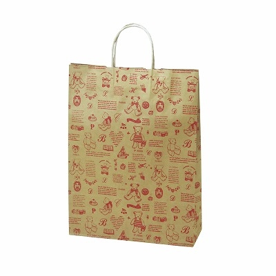 ササガワ　手提ゲバッグ ベア･レッド 大 [50枚袋入]