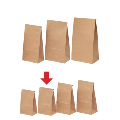 ササガワ　ギフトバッグ 角底袋 未晒 中 [100枚袋入]