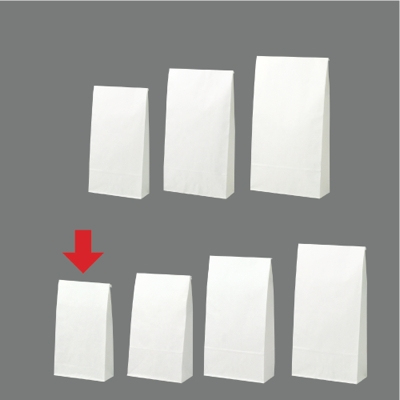 ササガワ　ギフトバッグ 角底袋 シロ 無地 [100枚袋入]