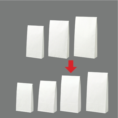 ササガワ　ギフトバッグ 角底袋20Pシロ 無地 [20枚袋入]