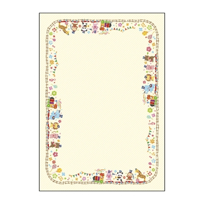 ササガワ　＊証書用紙　Ａ４判　アニマル　[10枚袋入]