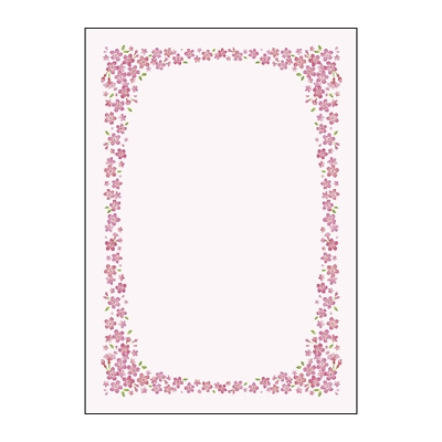 ササガワ　＊証書用紙　Ａ４判　桜　[10枚袋入]