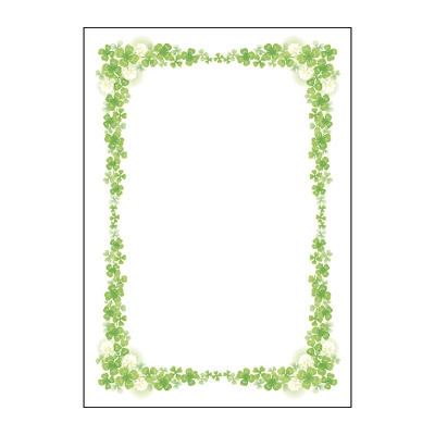 ササガワ　＊証書用紙　Ａ４判　クローバー　[10枚袋入]