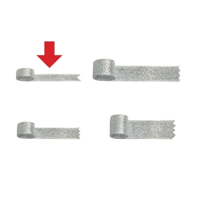 ササガワ　リボン　グランドメタル　銀　６ｍｍ幅　[20ｍ巻]