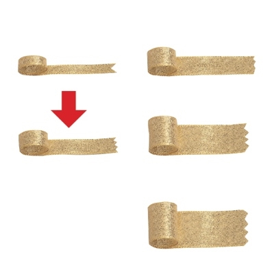 ササガワ　リボン　グランドメタル　金　９ｍｍ幅　[20ｍ巻]