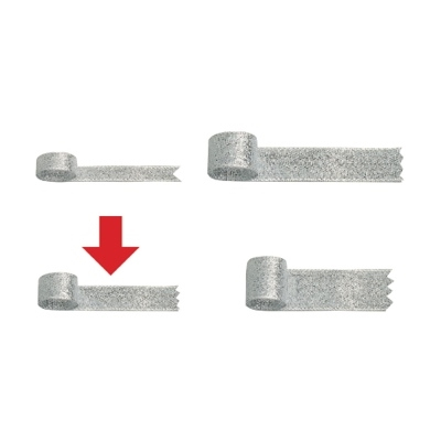 ササガワ　リボン　グランドメタル　銀　９ｍｍ幅　[20ｍ巻]