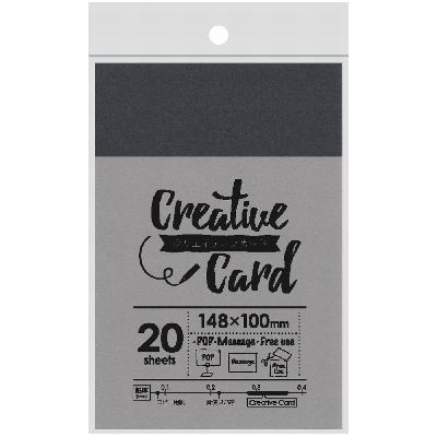 ササガワ　クリエイティブカード　はがきサイズ　インディゴ　[20枚袋入]