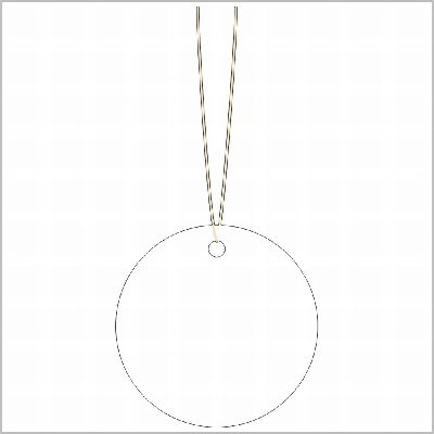 ササガワ　糸付き提札　丸型　白　[50枚袋入]