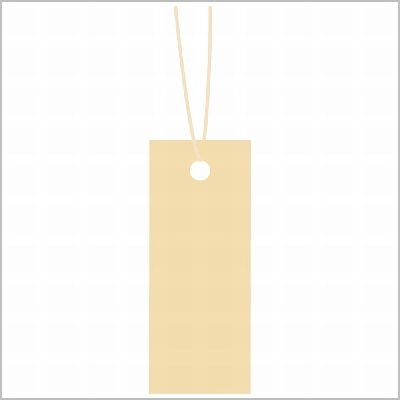 ササガワ　糸付き提札　Ｓ　ベージュ　[50枚袋入]