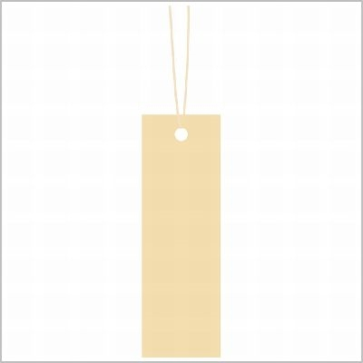 ササガワ　糸付き提札　Ｍ　ベージュ　[50枚袋入]