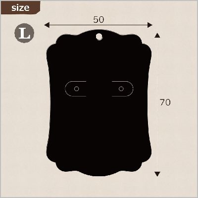 ササガワ　ピアス・イヤリング専用台紙　ブラック　Ｌ　[20枚袋入]
