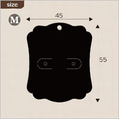 ササガワ　ピアス・イヤリング専用台紙　ブラック　Ｍ　[25枚袋入]