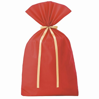 ササガワ　超BIGサイズ巾着Ｗ　レッド　５枚入　[5枚袋入]