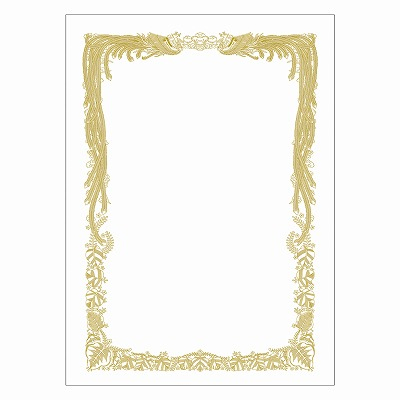 ササガワ　賞状用紙 上質紙 B4判 横書用  [100枚入]