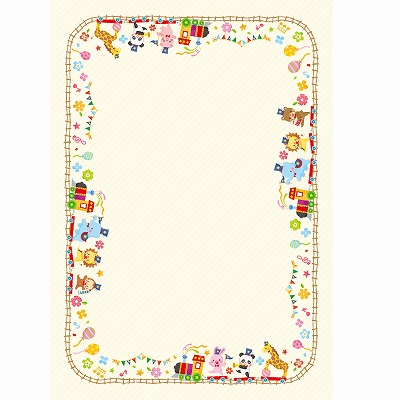 ササガワ　証書用紙 B6判 アニマル  [20枚入]