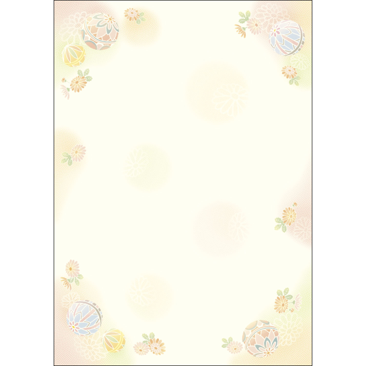 ササガワ　和柄用紙 和ごころ A4判 鞠遊び[10枚袋入]