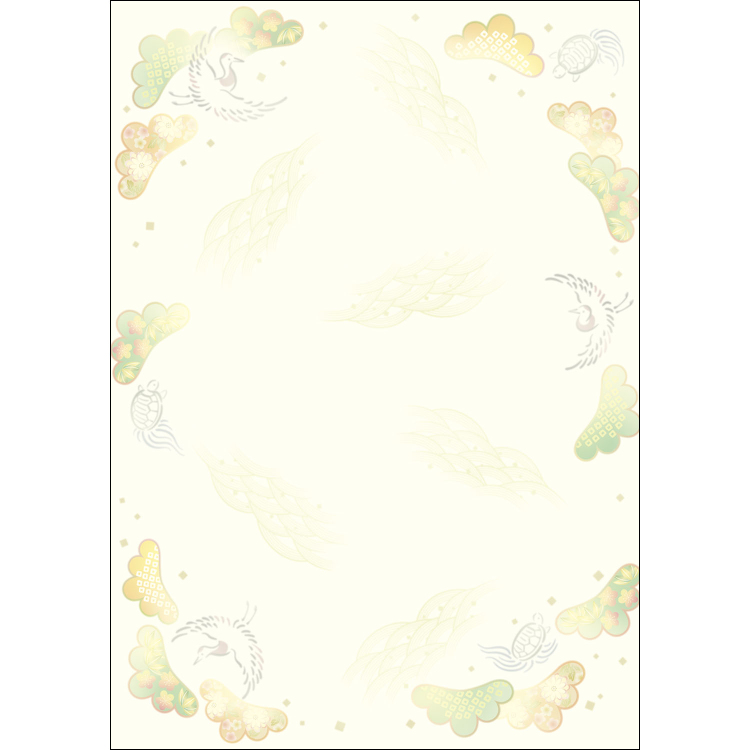 ササガワ　和柄用紙 和ごころ A4判 祝松[10枚袋入]