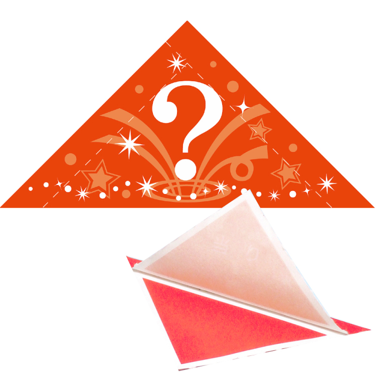 ササガワ 三角くじ 機械貼り(?マーク柄)無字