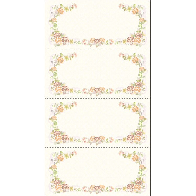 ササガワ　マルチケット フラワー[100枚入]