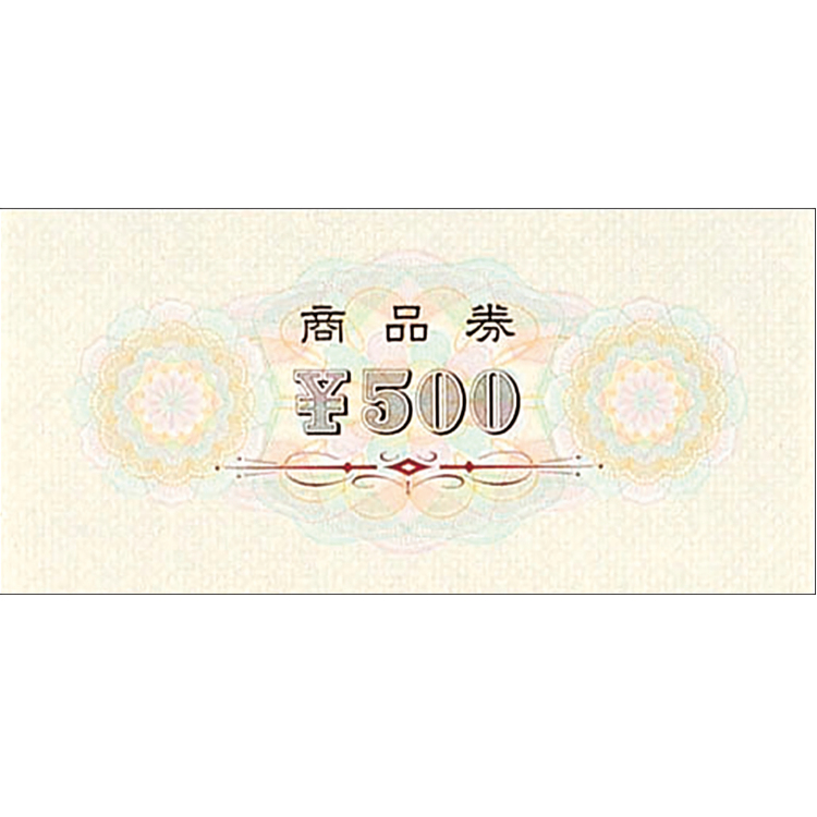 ササガワ　商品券 横書 ￥500 裏字入[100枚箱入]