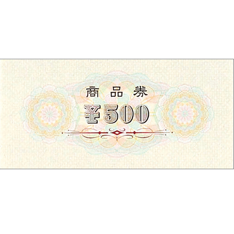 ササガワ　商品券 横書 ￥500 裏無字[100枚箱入]