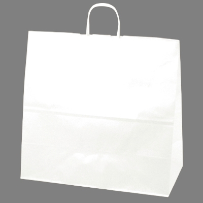 ササガワ　手提ゲバッグ 白無地 特大角 [50枚袋入]