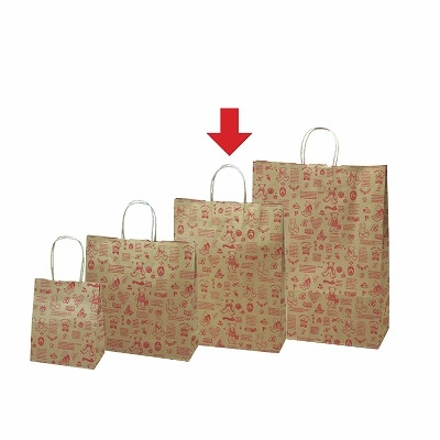 ササガワ　手提ゲバッグ ベア･レッド 大 [50枚袋入]