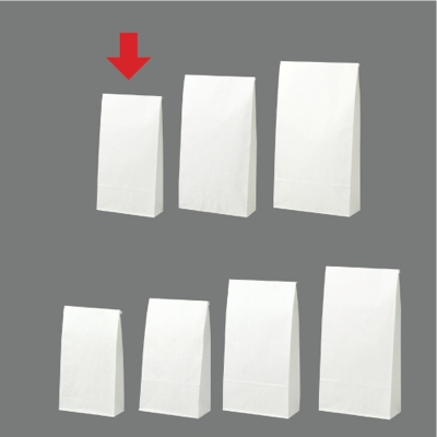 ササガワ　ギフトバッグ 角底袋 シロ 無地 [100枚袋入]