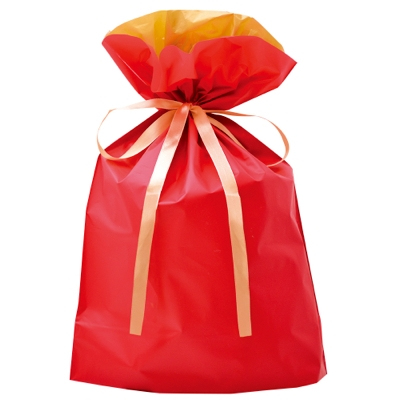 ササガワ　巾着袋 レッド 大 50P [50枚袋入]