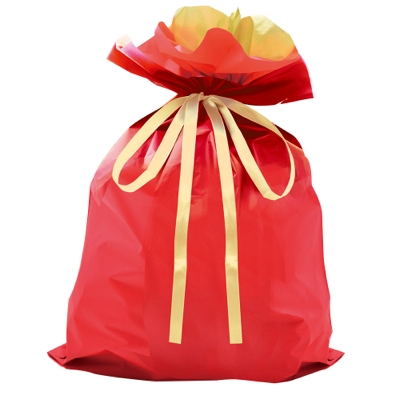 ササガワ　巾着袋 レッド 特大 50P [50枚袋入]