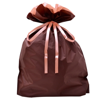 ササガワ　巾着袋 ブラウン 特大 50P [50枚袋入]
