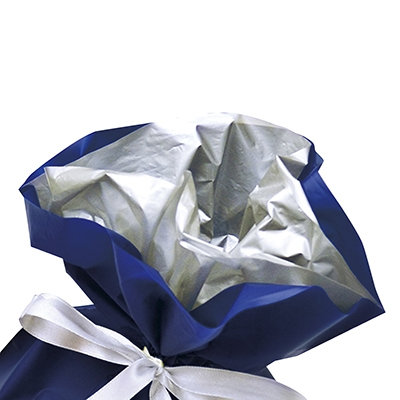 ササガワ　巾着袋 ネイビー 小 1P [5枚袋入]