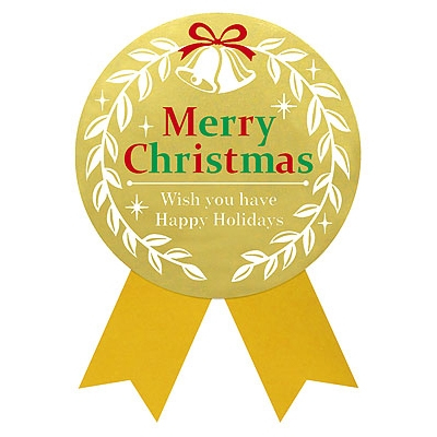 ササガワ　ギフトシール Merry Christmas 金 [50片袋入]
