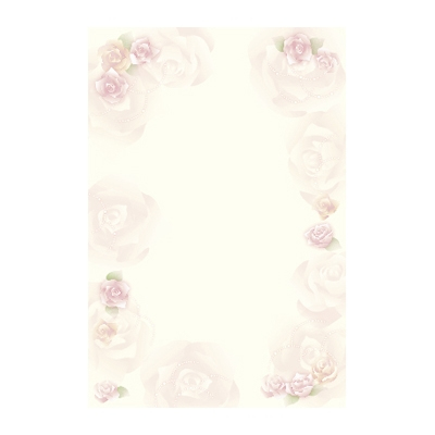 ササガワ　洋柄用紙　フラール　ロージー　はがき大　[20枚袋入]