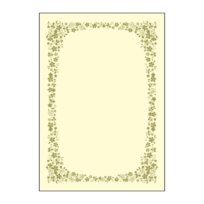 ササガワ　＊証書用紙　Ａ４判　金桜　[10枚袋入]