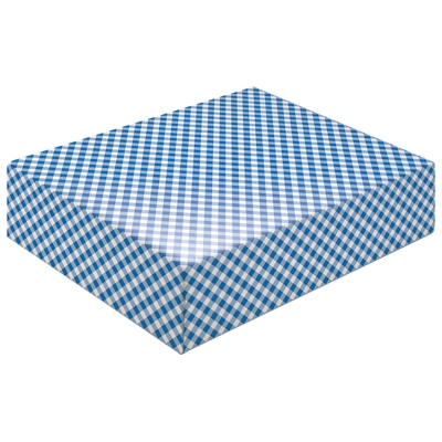 ササガワ　包装紙　レトロギンガム青　半才判　[50枚袋入]