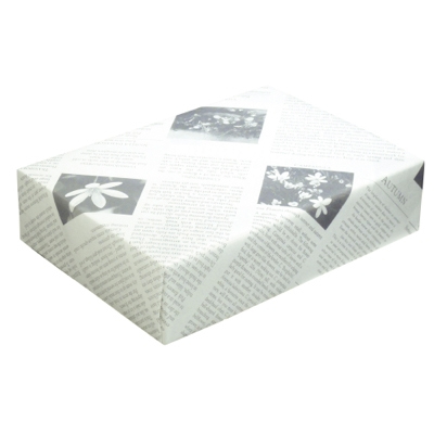 ササガワ　包装紙　カーディアングレー白　半才判　[50枚袋入]