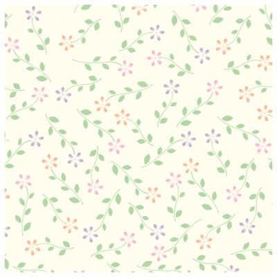 ササガワ　包装紙　プティフルール　半才判　[50枚袋入]