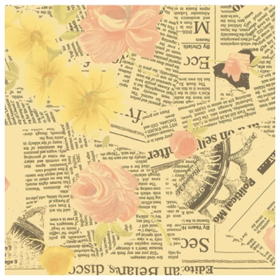 ササガワ　包装紙　タイムズフラワー　半才判　[50枚袋入]