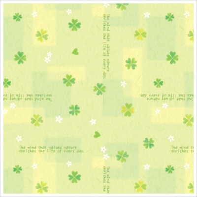 ササガワ　包装紙　ハッピークローバー　全判　[50枚袋入]