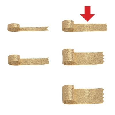 ササガワ　リボン　グランドメタル　金　１２ｍｍ幅　[20ｍ巻]