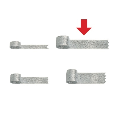 ササガワ　リボン　グランドメタル　銀　１２ｍｍ幅　[20ｍ巻]