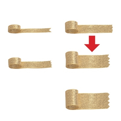 ササガワ　リボン　グランドメタル　金　１８ｍｍ幅　[20ｍ巻]