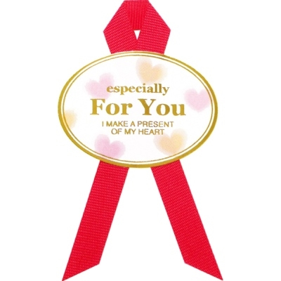 ササガワ　リボン付ギフトシール　ＦｏｒＹｏｕピンク　少量パック　[16片袋入]