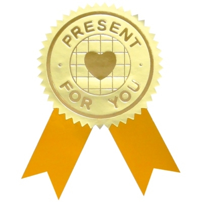 ササガワ　リボン付ギフトシール　ＦＯＲ　ＹＯＵ　業務用パック　[96片袋入]