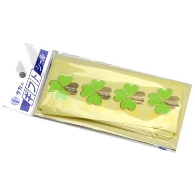 ササガワ　リボン付ギフトシール　クローバー　業務用パック　[100片袋入]