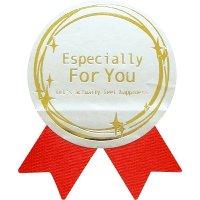 ササガワ　リボン付ギフトシール　シルバー円　Ｆｏｒ　Ｙｏｕ　業務用パック　[100片袋入]