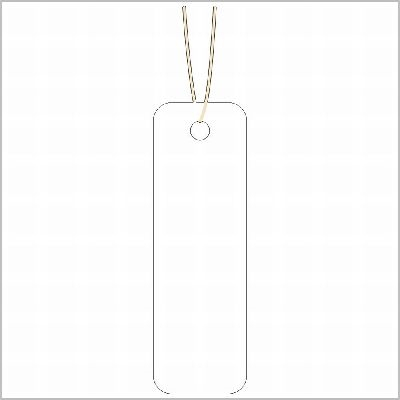 ササガワ　糸付き提札　Ｍ　白　[50枚袋入]