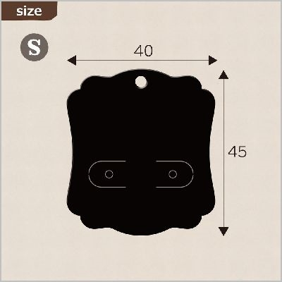 ササガワ　ピアス・イヤリング専用台紙　ブラック　Ｓ　[30枚袋入]